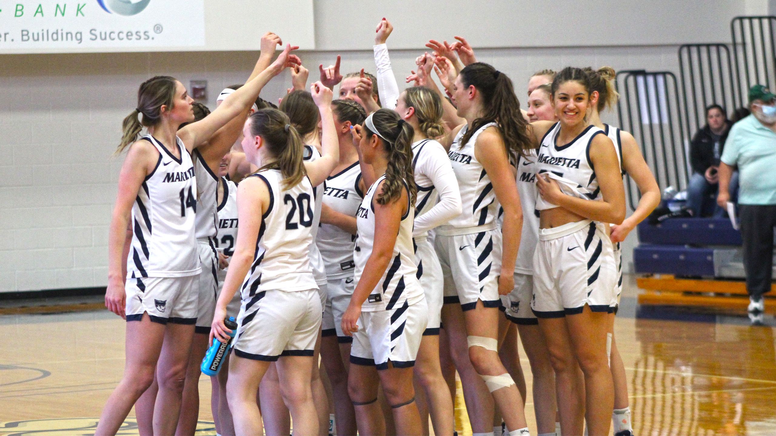 Marietta College Women's Basketball Huddle